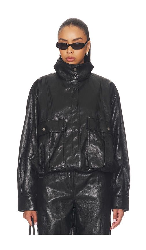 Mercer Faux Leather Bomber Jacket in . - size M (also in S, XS) - LNA - Modalova
