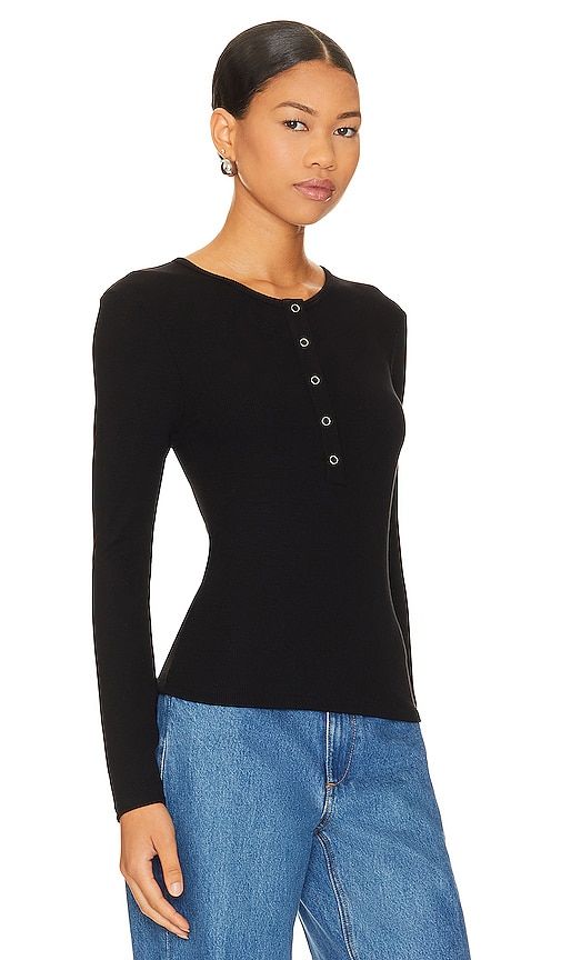 Dalston Ribbed Henley Top in . - size S (also in XS, M, L, XL) - LNA - Modalova