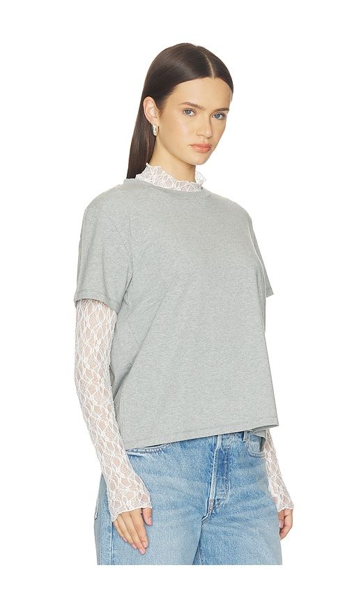 Mirage Lace Two Piece Long Sleeve Top in Grey. - size M (also in S, XS) - LNA - Modalova