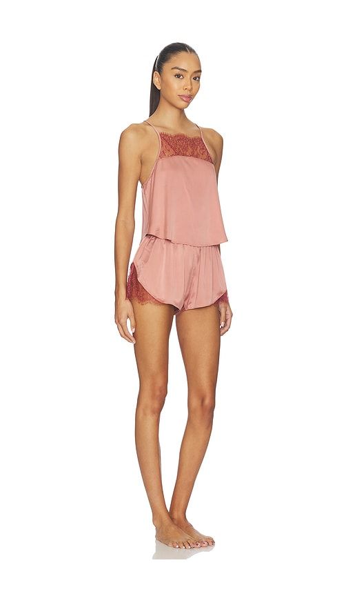 Washable Silk Lace Cami Short Set in Blush. - size L (also in M, S) - LUNYA - Modalova