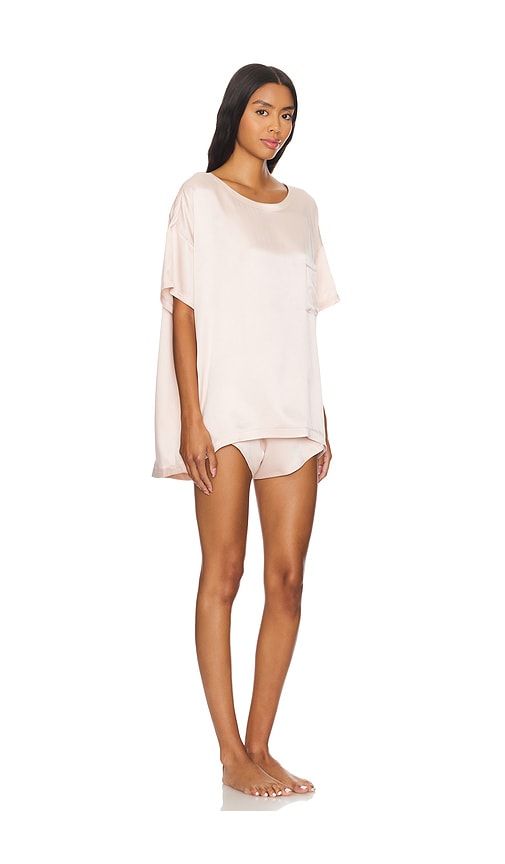 Washable Silk Tee Short Set in Blush. - size S (also in L) - LUNYA - Modalova
