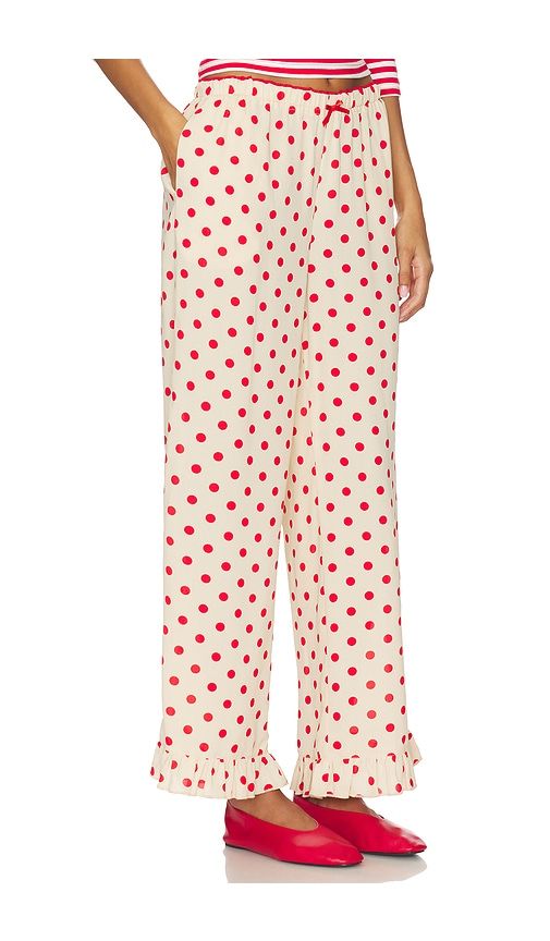 Liora Ruffle Pant in Ivory. - size S (also in XL, XS) - Lisa Says Gah - Modalova