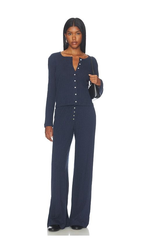 Pointelle Boxer Pant in Midnight Melange in . Size L. Also in M, S, XS - LESET - Modalova