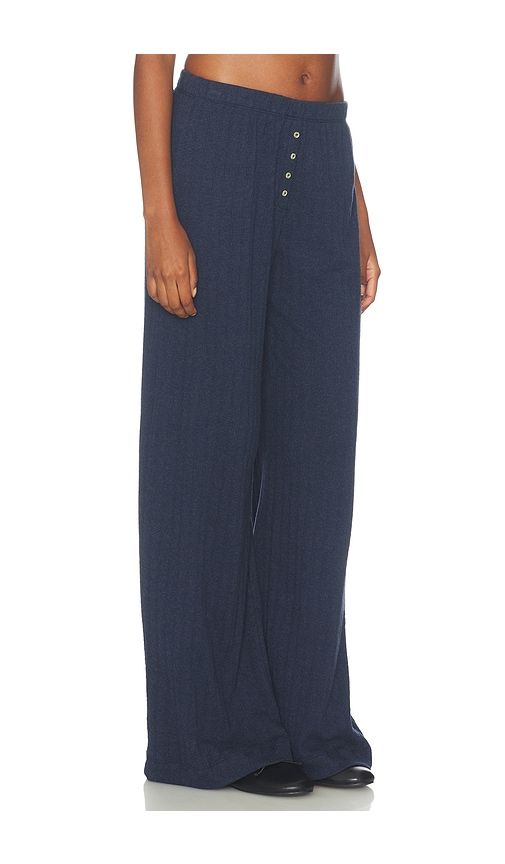 Pointelle Boxer Pant in Midnight Melange in Navy. - size L (also in M, S, XL, XS) - LESET - Modalova