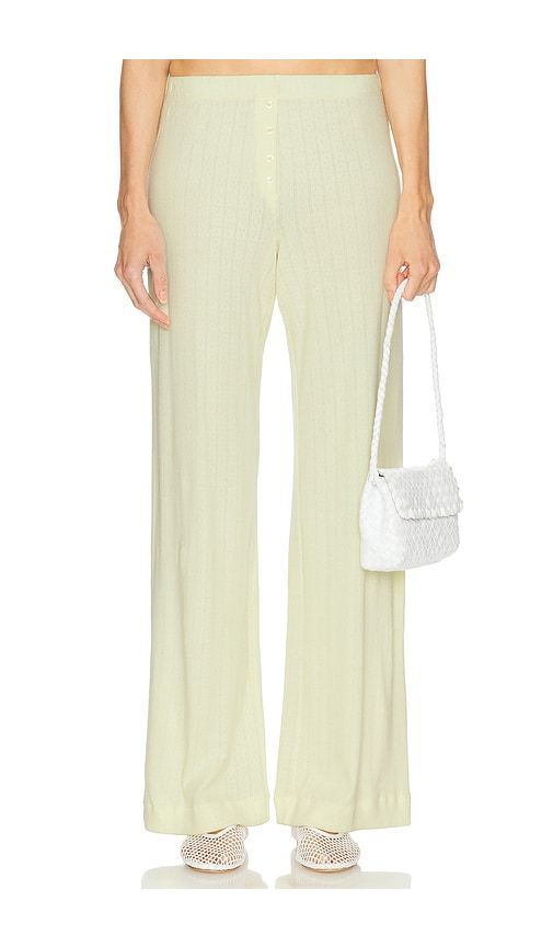 Pointelle Boxer Pant in Lemon. - size L (also in M, S, XL, XS) - LESET - Modalova