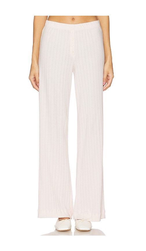 Pointelle Boxer Pant in Blush. - size L (also in M, S, XL, XS) - LESET - Modalova