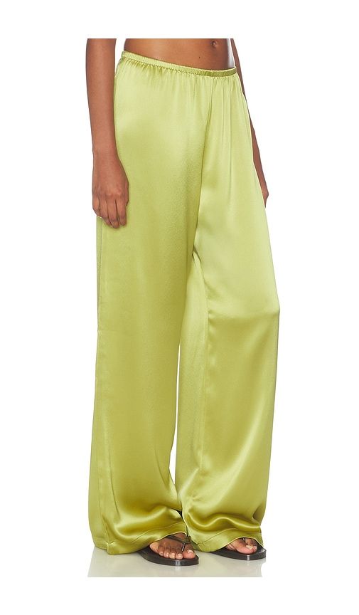 Barb Wide Leg Pant in Green. - size M (also in XS) - LESET - Modalova