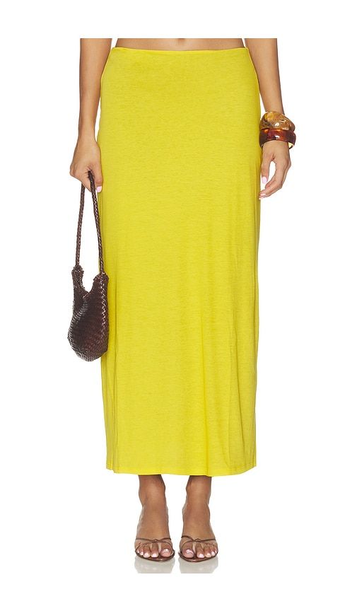 Milo Midi Skirt in Brown. - size L (also in M, S, XS) - LESET - Modalova