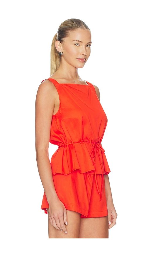 Yoko Drawstring Tank in Orange. - size L (also in M, S, XL) - LESET - Modalova