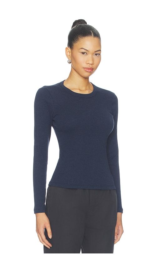 Nando Slim Fit Long Sleeve Top in Navy. - size L (also in M, S, XL, XS) - LESET - Modalova
