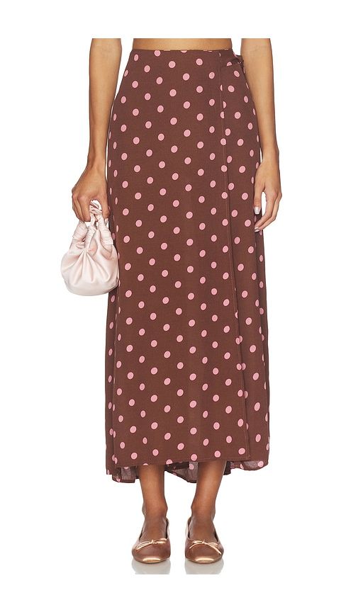 Ever Wrap Skirt in Brown. - size L (also in M, S, XL, XS) - LSPACE - Modalova
