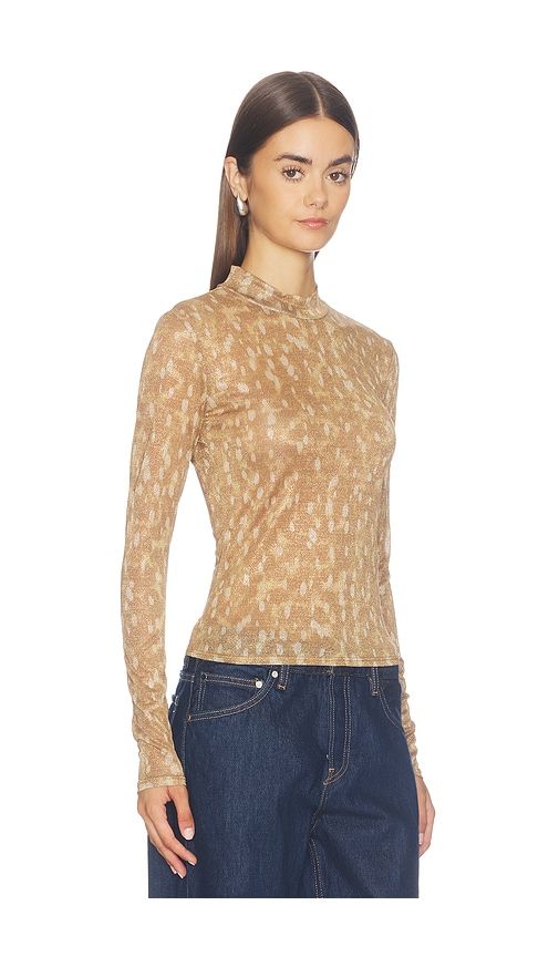 Shimmer Long Sleeve Top in Brown. - size L (also in M, S, XL, XS) - LSPACE - Modalova