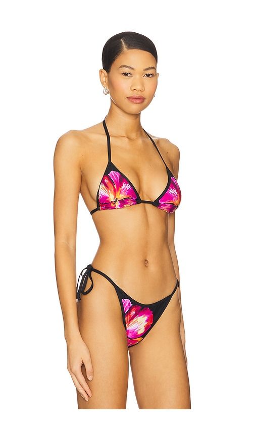 Lotus Bikini Top in Black. - size S (also in XS) - LSPACE - Modalova