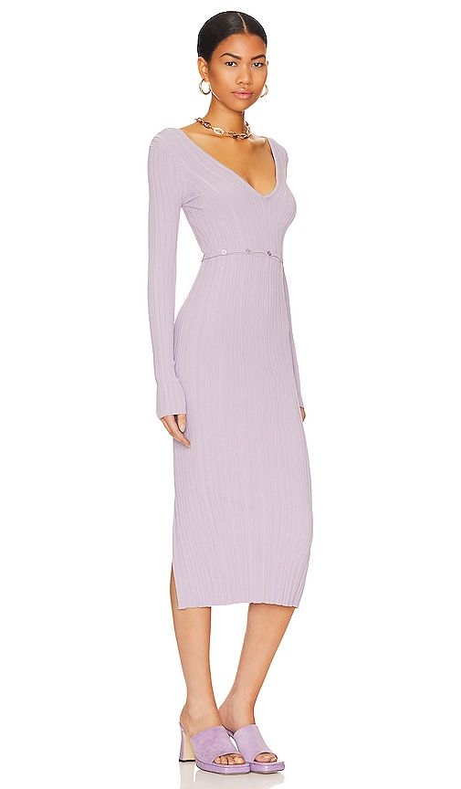Delaire Button Off Midi Dress in Lavender. - size L (also in XL) - LPA - Modalova