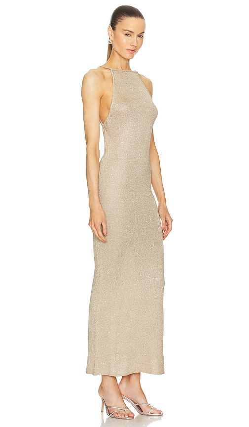 Josi Maxi Dress in Metallic Neutral. - size L (also in XL) - LPA - Modalova