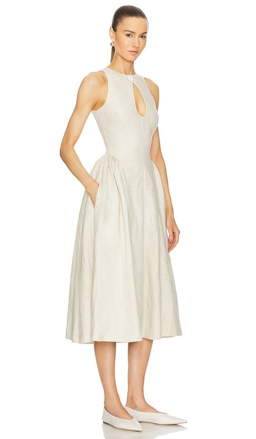 Seina Midi Dress in Neutral. - size M (also in S, XS) - LPA - Modalova