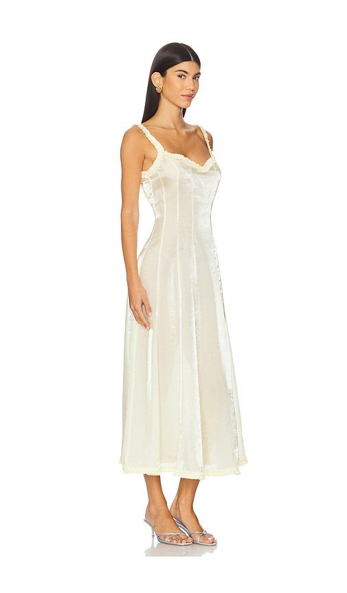 Kate Midi Dress in Lemon. - size L (also in XL, XXS) - LPA - Modalova
