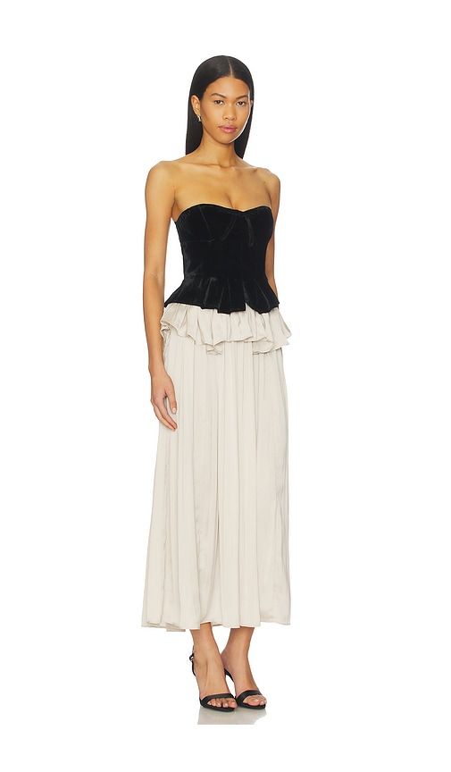 Lauretta Midi Dress in Black. - size S (also in XS, XXS) - LPA - Modalova