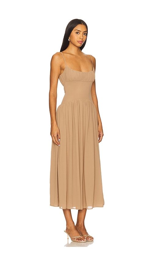 Dawn Midi Dress in Brown. - size L (also in M, S, XL, XS) - LPA - Modalova