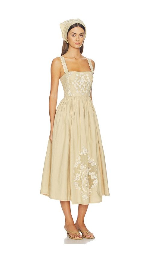 Isadora Midi Dress in Brown. - size M (also in XS) - LPA - Modalova
