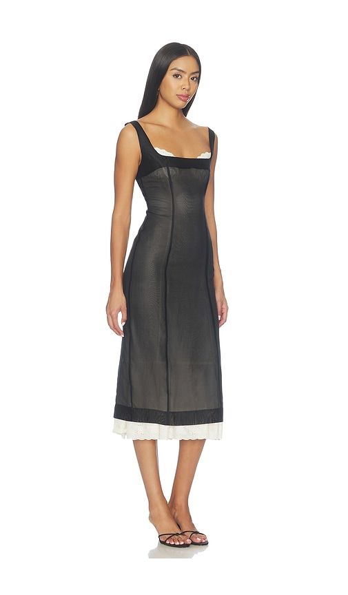 Navira Midi Dress in Black. - size XXS (also in XS, S, M) - LPA - Modalova