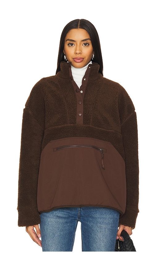 Snap Front Pullover in Chocolate. - size M (also in S, XL, XS, XXS) - LPA - Modalova