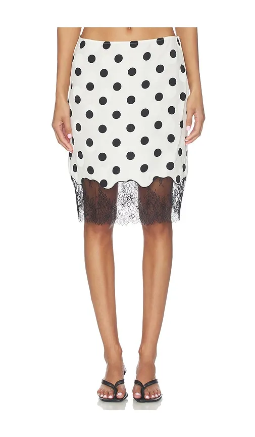 Aveline Skirt in Black & White. - size M (also in S, XL, XS, XXS) - LPA - Modalova