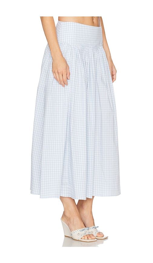 Brigette Midi Skirt in Baby Blue. - size L (also in M, XL) - LPA - Modalova