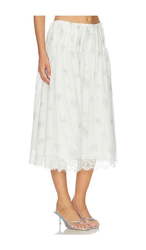 Everly Midi Skirt in White. - size L (also in M, S, XL, XS, XXS) - LPA - Modalova