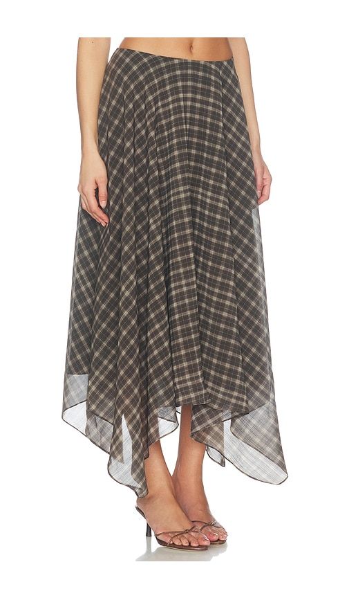 Velora Midi Skirt in Brown. - size XS (also in M) - LPA - Modalova
