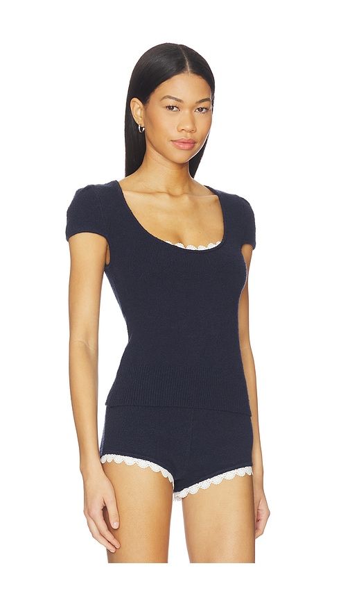 Champaux Lace Trim Top in . - size L (also in M, S, XL) - LPA - Modalova