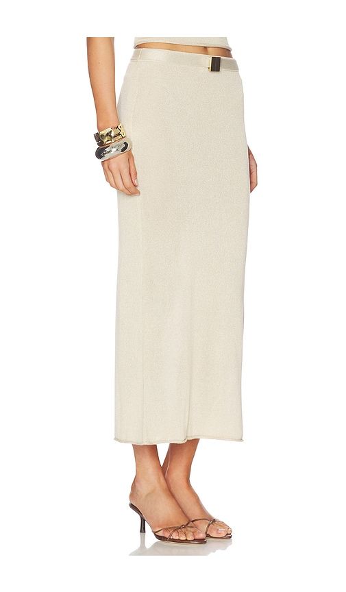 Sonya Knit Skirt in Neutral. - size L (also in M, S, XL) - La Porte - Modalova