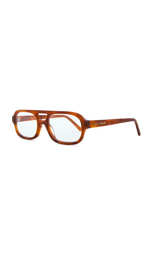 Sofia Blue Light Glasses in Burnt orange - Lu Goldie - Modalova