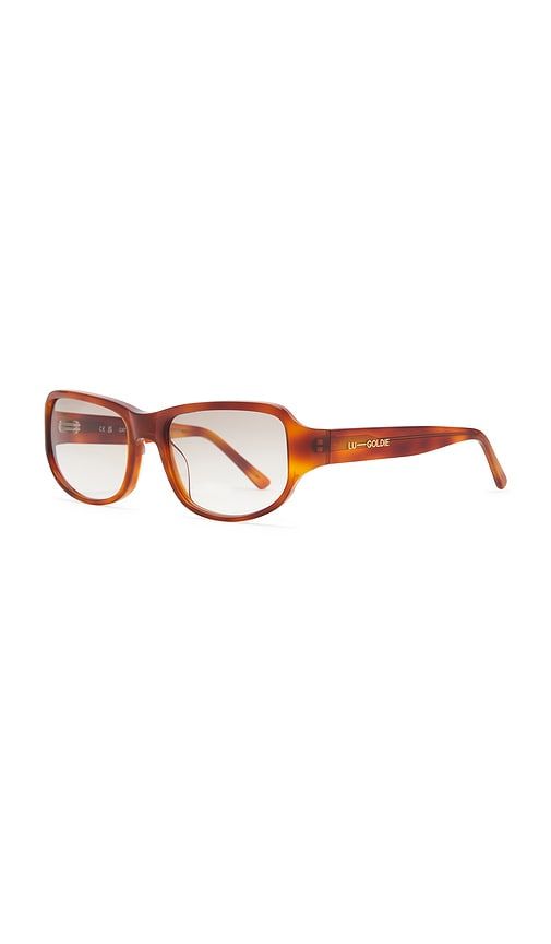 Cleo Sunglasses in Cognac - Lu Goldie - Modalova