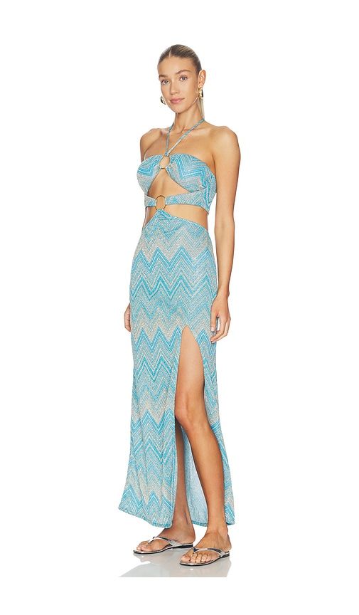 Double Loop Bandeau Long Dress in Blue. - size L (also in M, S) - Luli Fama - Modalova