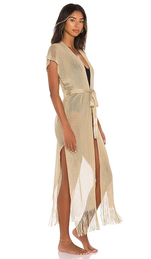 Golden Queen Long Caftan in - Luli Fama - Modalova