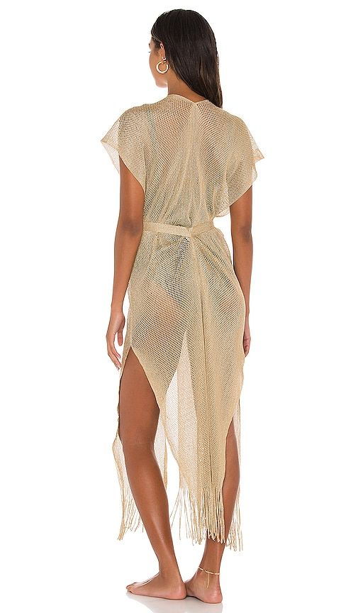 Golden Queen Long Caftan in - Luli Fama - Modalova