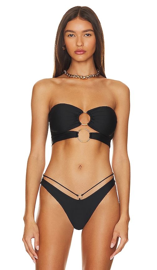 Double Loop Bandeau Bikini Top in . - size L (also in M, S, XL, XS) - Luli Fama - Modalova