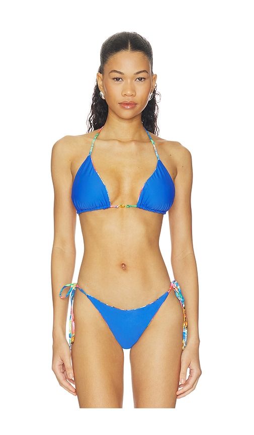 Jungle Reign Link Triangle Top in Royal,Yellow. - size M (also in S, XS) - Luli Fama - Modalova