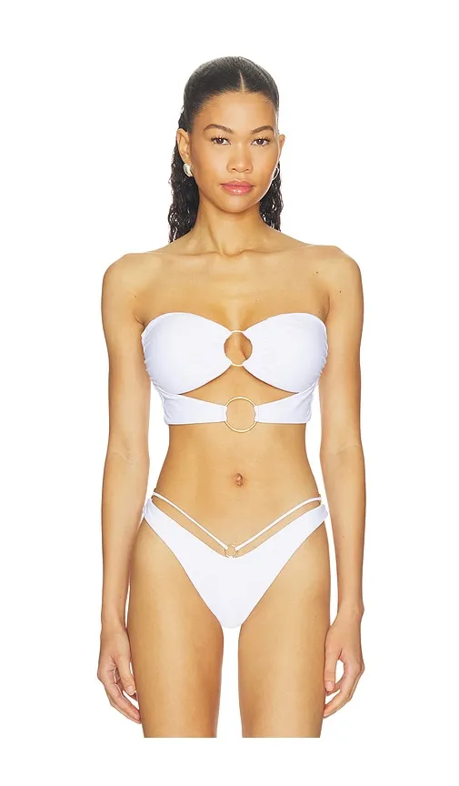 X REVOLVE Double Loop Bandeau Crop Top in . - size L (also in M, S, XS) - Luli Fama - Modalova