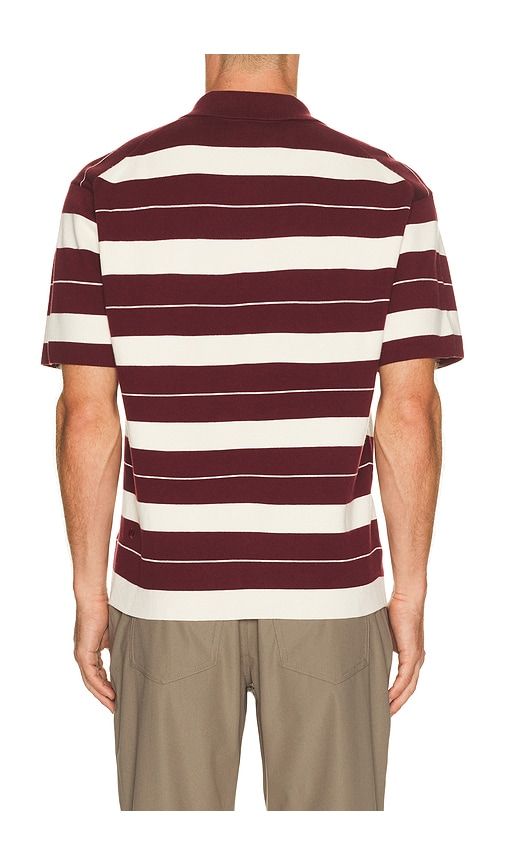 Knit Stripe Short Sleeve Polo Shirt in Burgundy. - size L (also in M, S, XL/1X) - lululemon - Modalova