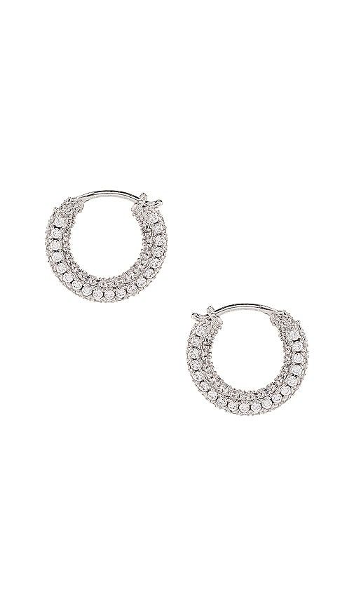 The Pave Amalfi Huggies in Metallic - Luv AJ - Modalova