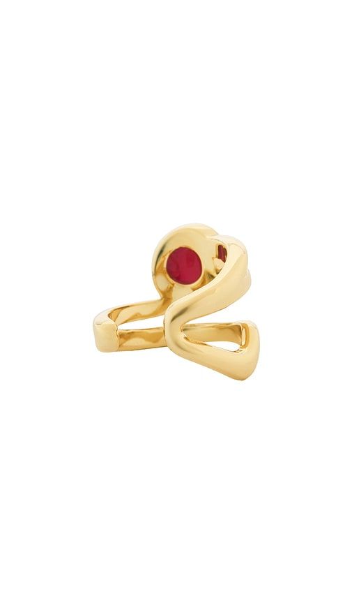 Amber Honey Resin Ear Cuff in Metallic - Luv AJ - Modalova