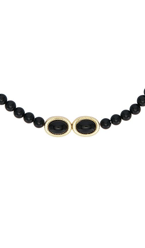 The Midnight Mesa Beaded Necklace in Black - Luv AJ - Modalova