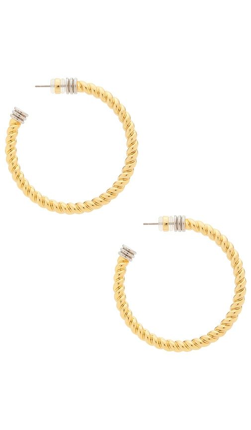 The Xl Sierra Rope Hoops Eaarring in Metallic - Luv AJ - Modalova