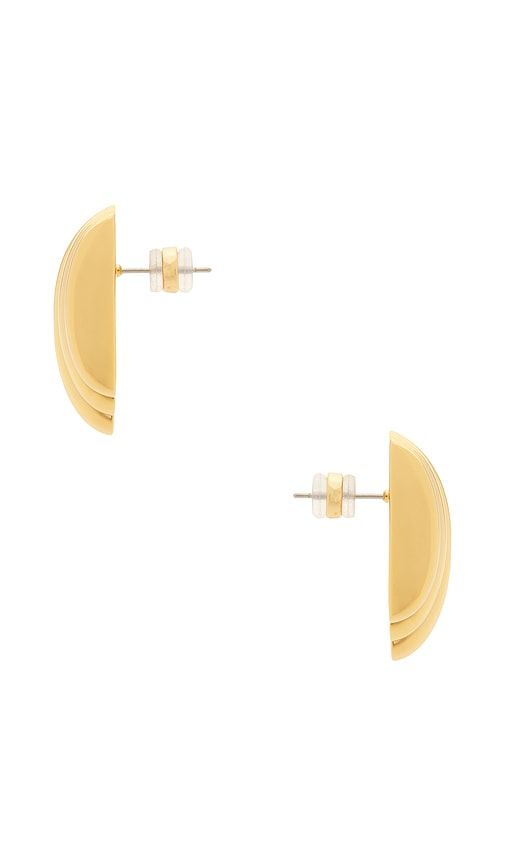 The Sundown Statement Studs Earrings in Metallic - Luv AJ - Modalova