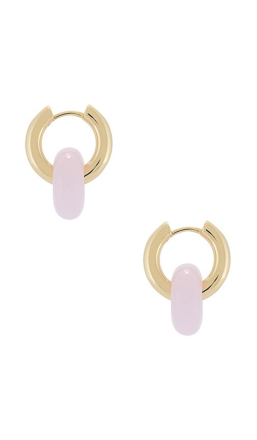 The Rio Washer Hoops in Pink - Luv AJ - Modalova