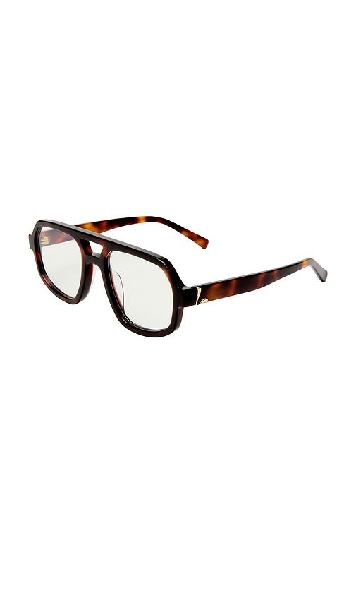 The Banks Blue Light Glasses in Brown - Luv Lou - Modalova