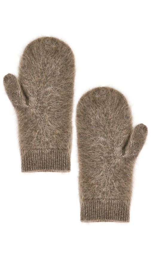 Lisa Yang Brushed Mittens in Beige - Lisa Yang - Modalova