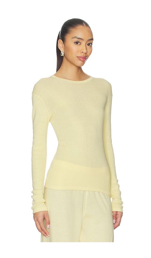 Vivian Long Sleeved T-shirt in Lemon. - size 0 (also in 1, 2) - Lisa Yang - Modalova